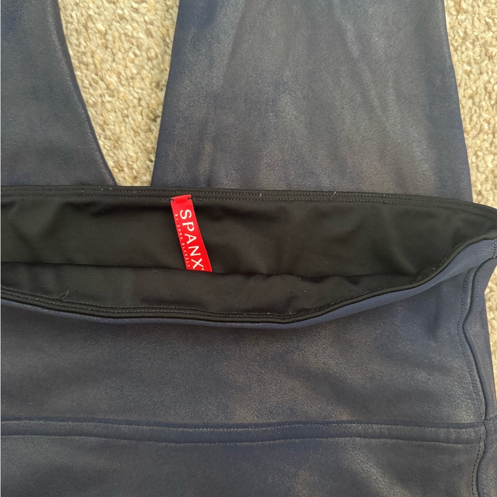 Spanx High Rise Leggings Navy Women's S/P Nylon Spandex Stretch